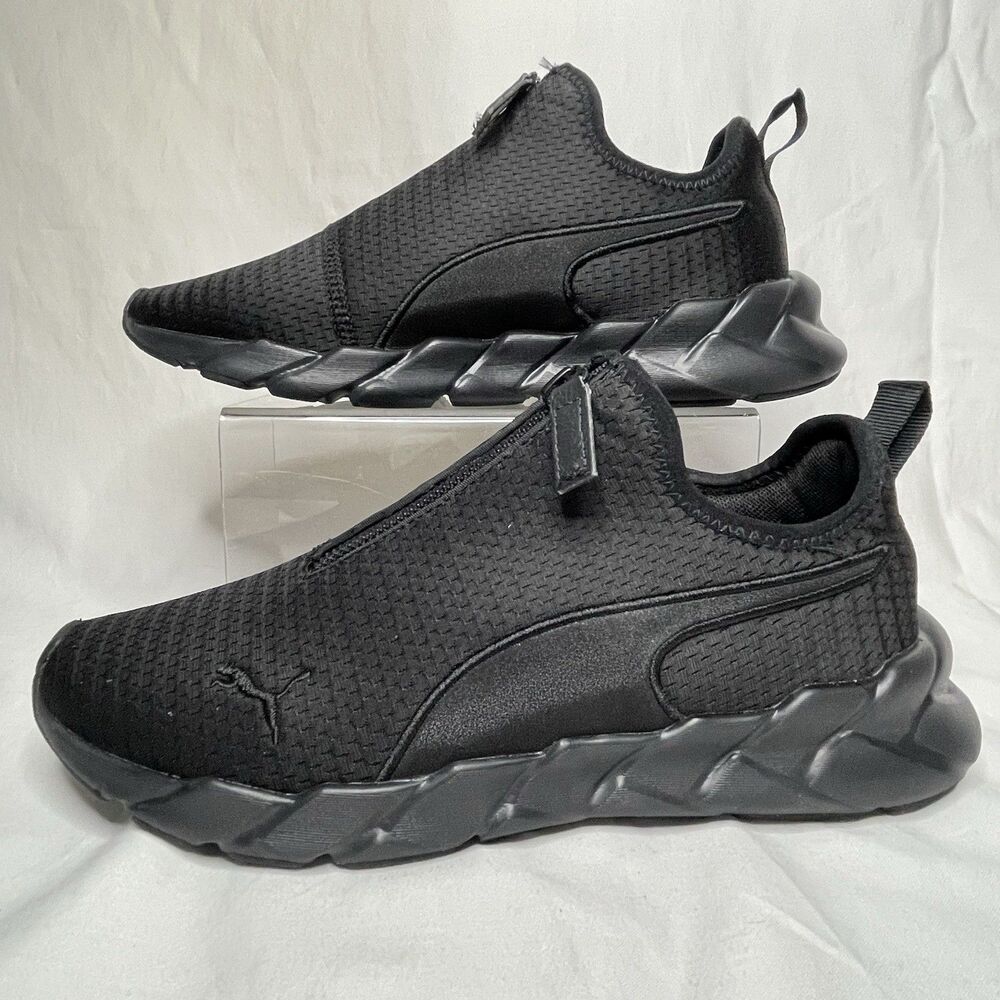 Puma Weave Zip Slip On Training  Women' Black Tennis Sneakers Athletic Shoes 8.5